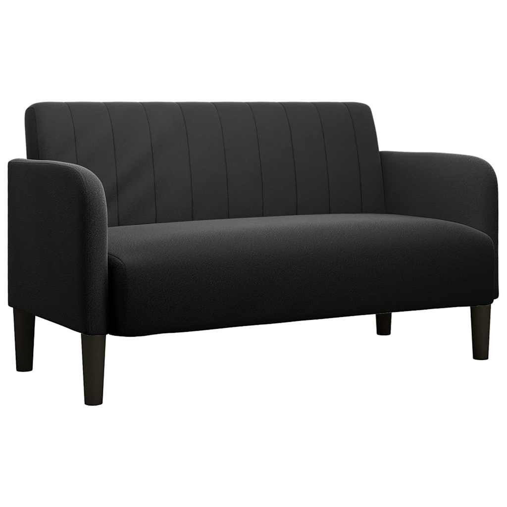 vidaXL Loveseat Sofa Černý 109 cm samet