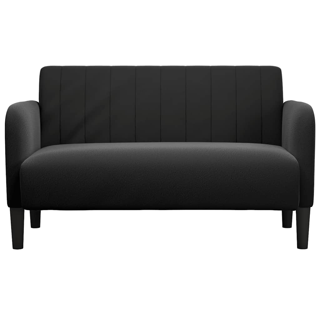 vidaXL Loveseat bank 109 cm fluweel zwart afbeelding