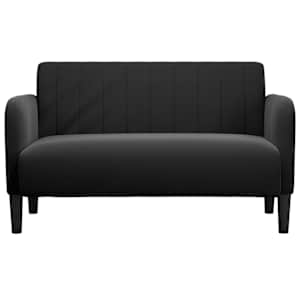 Loveseat Sofa Černý 109 cm samet - obrázek 3