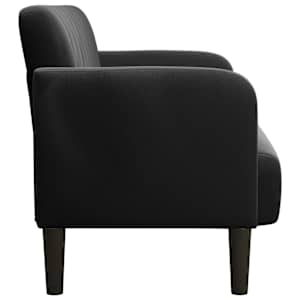 Loveseat Sofa Černý 109 cm samet - obrázek 4