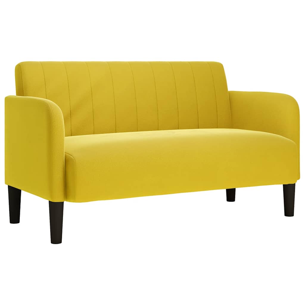 Thumbnail - vidaXL Zweisitzer-Sofa Gelb 109 cm Samt