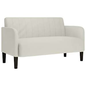 vidaXL kahekohaline diivan kreemikaspruun 109 cm sametist