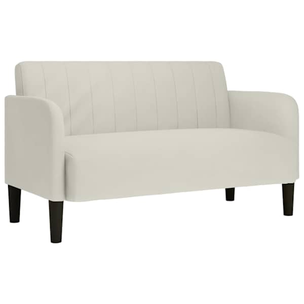 vidaXL kahekohaline diivan kreemikaspruun 109 cm sametist