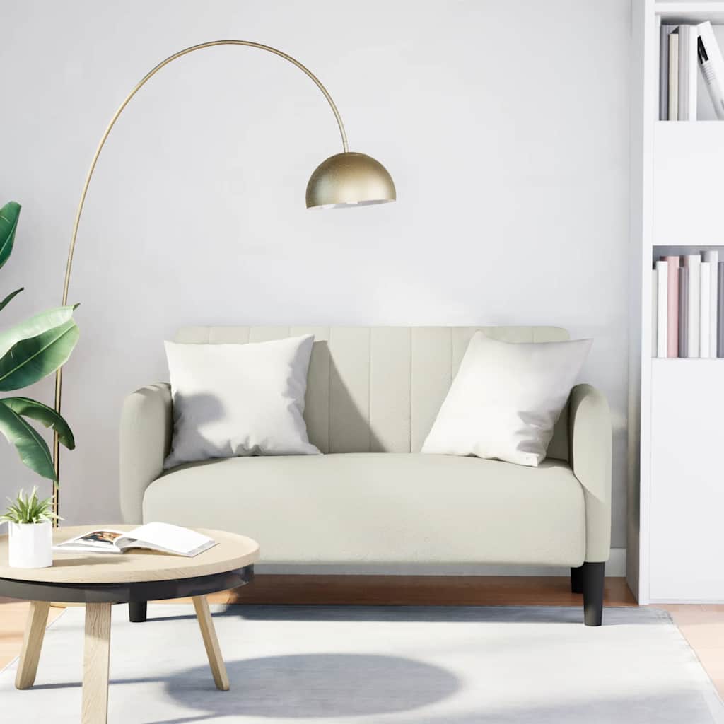 vidaXL Canapea loveseat crem 109 cm catifea