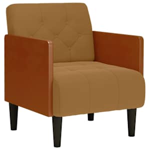 vidaXL k&auml;etugedega diivanitool, pruun, 55 cm, samet