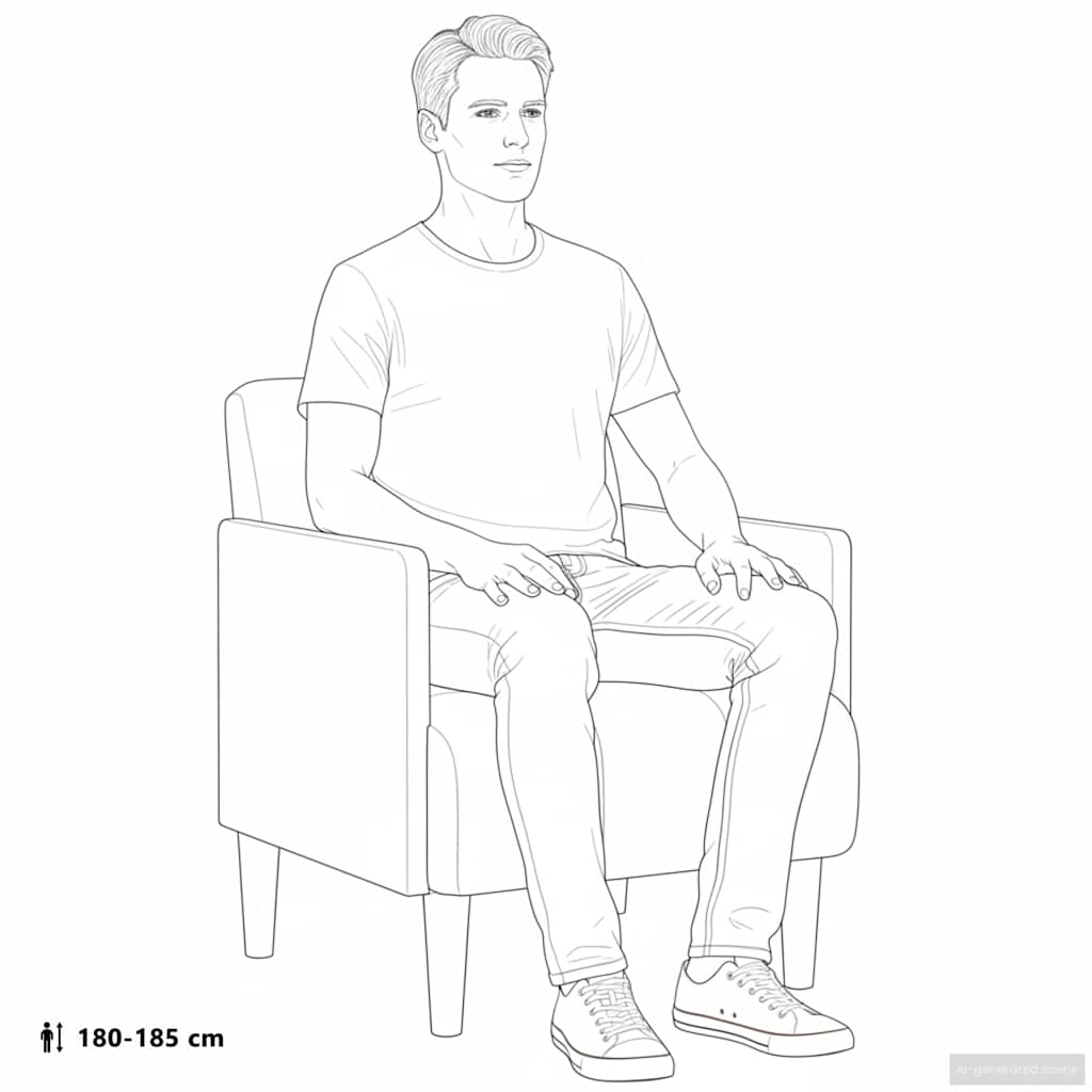 vidaXL Sessel mit Armlehnen 55 cm Leinen – Bild 8