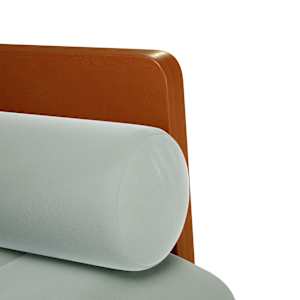 Pohovka Loveseat s podhlavníkem, světle šedá, 110 cm, samet - obrázek 6