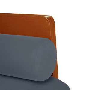 Pohovka Loveseat s podhlavníkem, tmavě šedá, 110 cm, samet - obrázek 6
