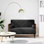  vidaXL fekete bársony loveseat kanapé párnákkal 110 cm termék 2. képe