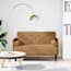  vidaXL barna bársony loveseat kanapé párnákkal 110 cm termék 2. képe