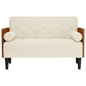 Pohovka Loveseat s podhlavníkem, 110 cm, lněná - obrázek 3