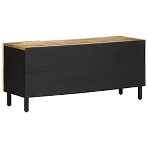 TV skříňka černá 105 x 33,5 x 46 cm masivní hrubý mangovník - obrázek 5
