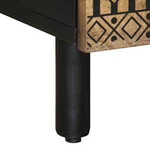 Konferenční stolek černý 100x54x40 cm masivní hrubý mangovník - obrázek 8