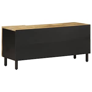 TV skříňka černá 105 x 33,5 x 46 cm masivní hrubý mangovník - obrázek 5
