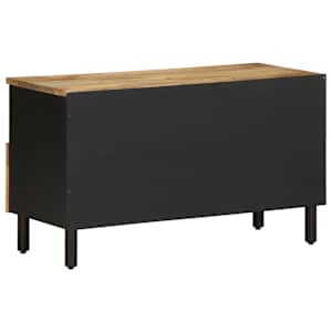 TV skříňka černá 80 x 33,5 x 46 cm masivní hrubý mangovník - obrázek 5