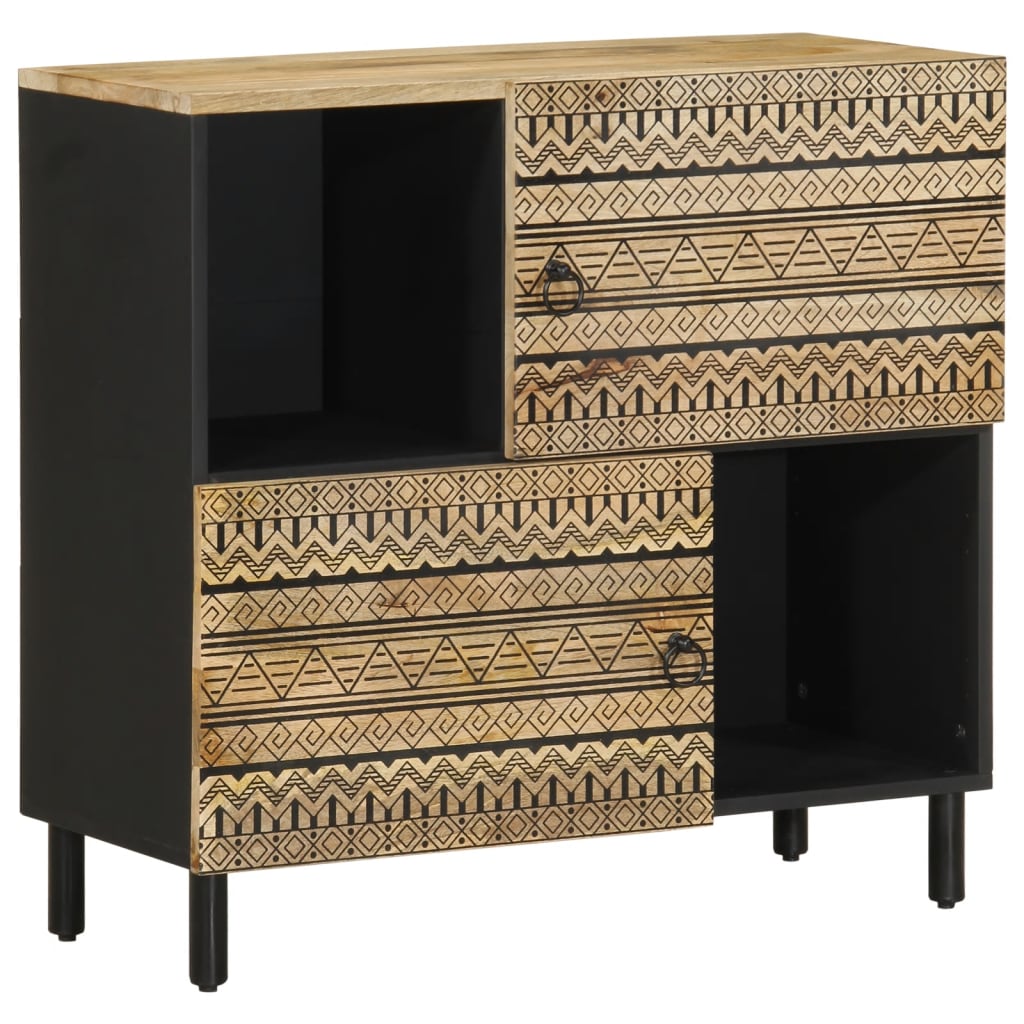 Sideboard 80×33,5×75 cm Raues Mangoholz