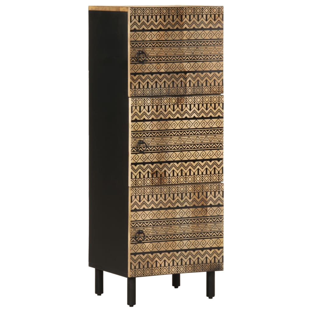 vidaXL Highboard 40x33,5x110 cm Masívne hrubé drevo Mango