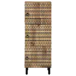 Skříň highboard 40x33,5x110 cm masivní hrubé mangovníkové dřevo - obrázek 3