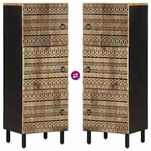 Skříň highboard 40x33,5x110 cm masivní hrubé mangovníkové dřevo - obrázek 6