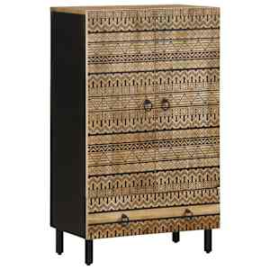 Skříň highboard 60x33,5x100 cm masivní hrubé mangovníkové dřevo - obrázek 1