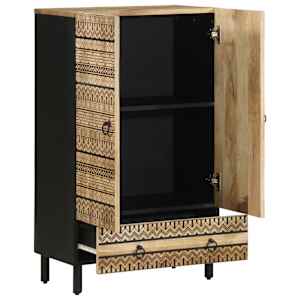 Skříň highboard 60x33,5x100 cm masivní hrubé mangovníkové dřevo - obrázek 2