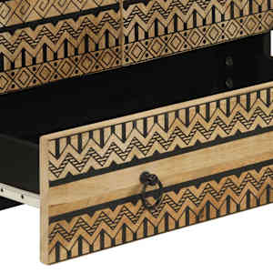 Skříň highboard 60x33,5x100 cm masivní hrubé mangovníkové dřevo - obrázek 8