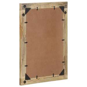Koupelnové zrcadlo 50 x 70 cm masivní mangovníkové dřevo a sklo - obrázek 3