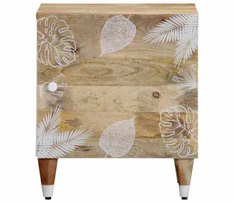 vidaXL Нощно шкафче 40x33,5x46 cm Масивна дървесина Манго