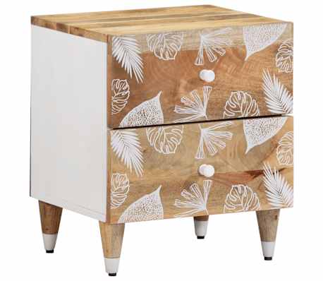 vidaXL Szafki nocne, 2 szt., 40x33,5x46 cm, lite drewno mango