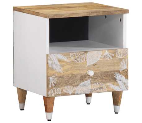 vidaXL Tables de chevet 2 pcs 40x33x46 cm Bois de manguier solide