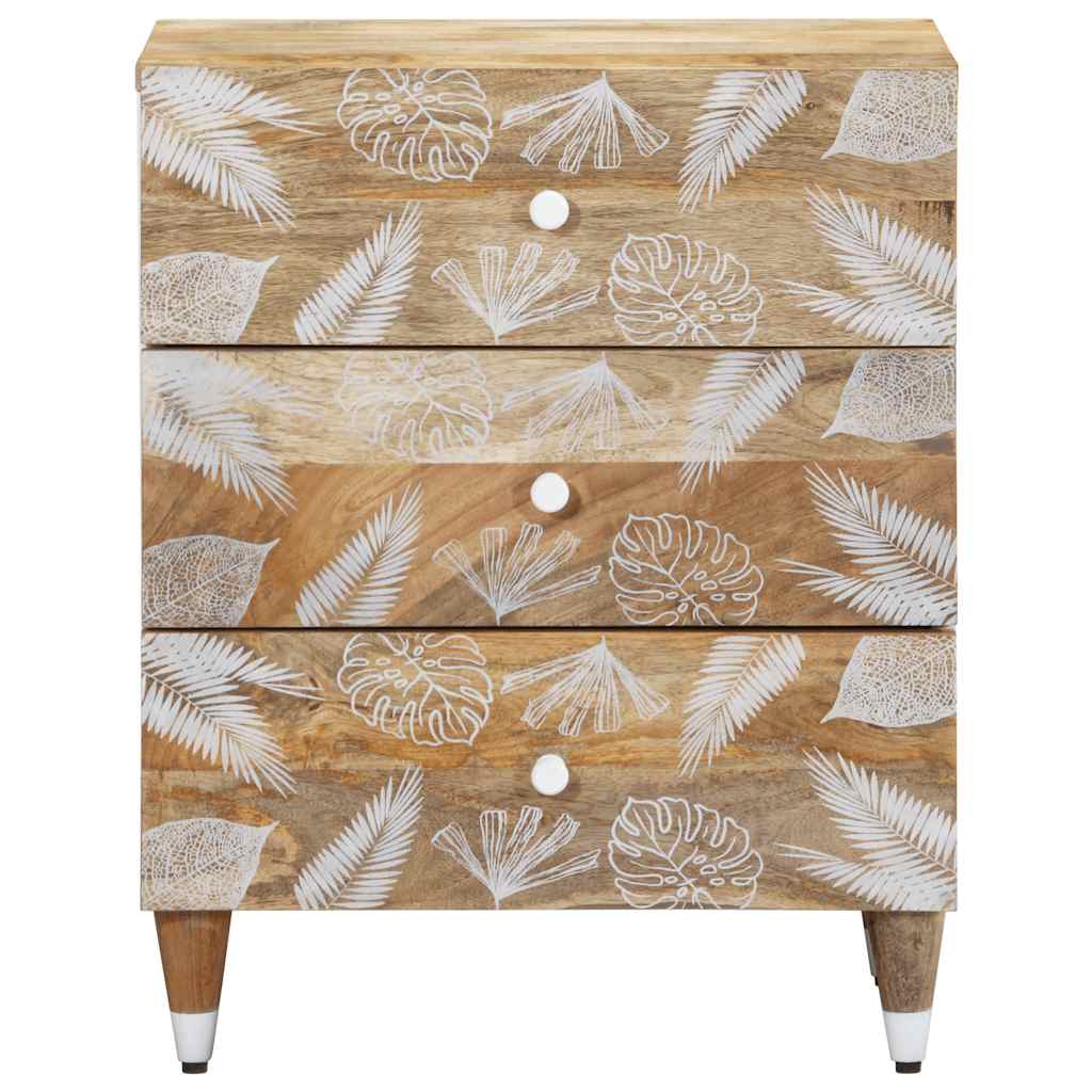 vidaXL Nachtkastje 50x33x60 cm massief mangohout afbeelding