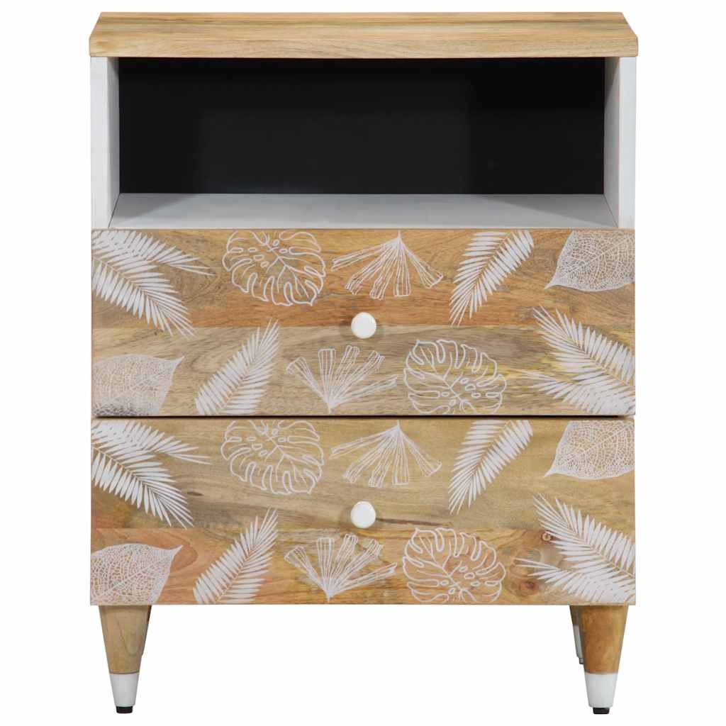 vidaXL Nachtkastje 50x33x60 cm massief mangohout afbeelding