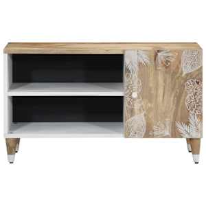 TV skříňka 80 x 31,5 x 46 cm masivní mangovníkové dřevo - obrázek 2