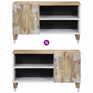 TV skříňka 80 x 31,5 x 46 cm masivní mangovníkové dřevo - obrázek 6