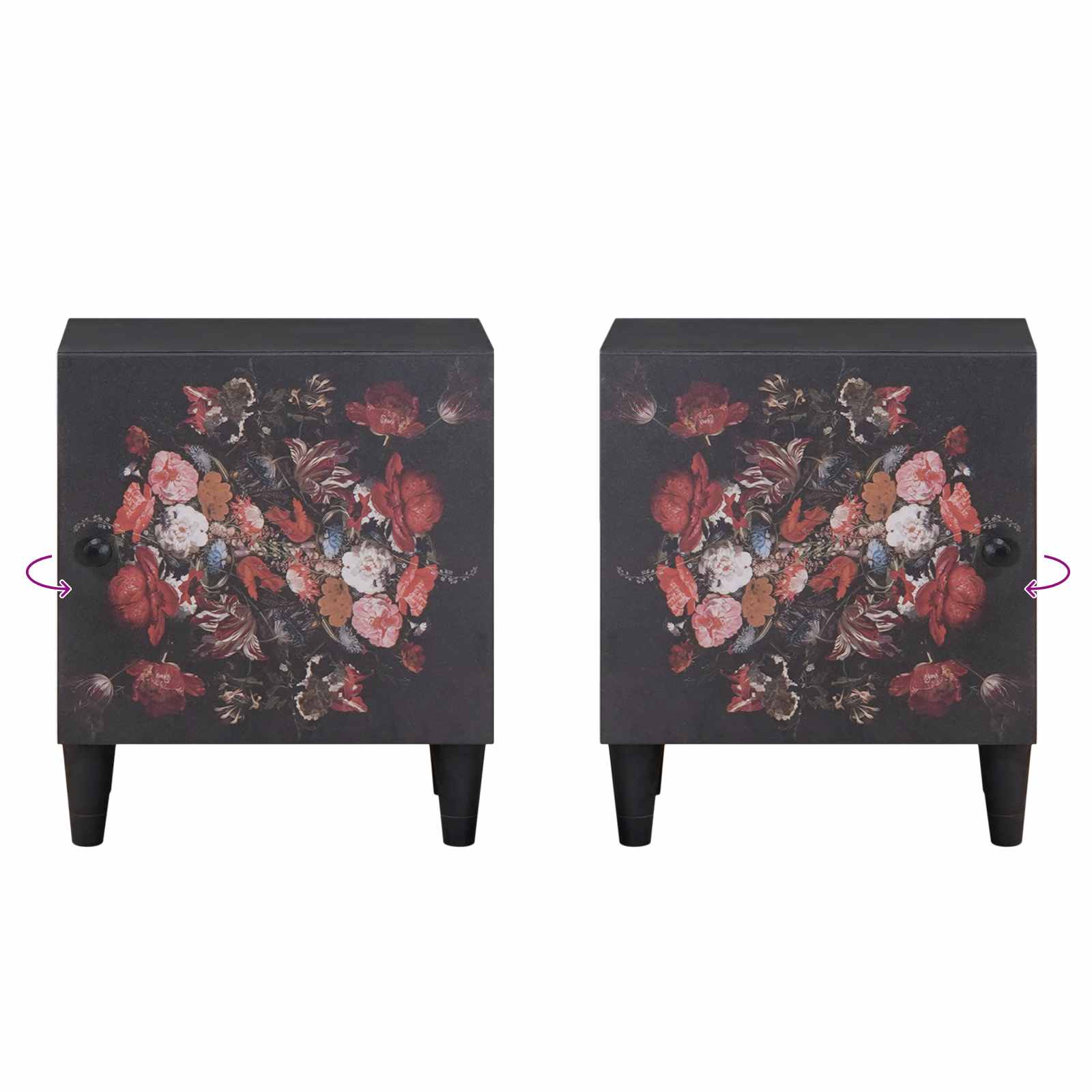 Yöpöytä ovella Musta 40 x 33 x 46 cm Kiinteä mango puu - Image 10