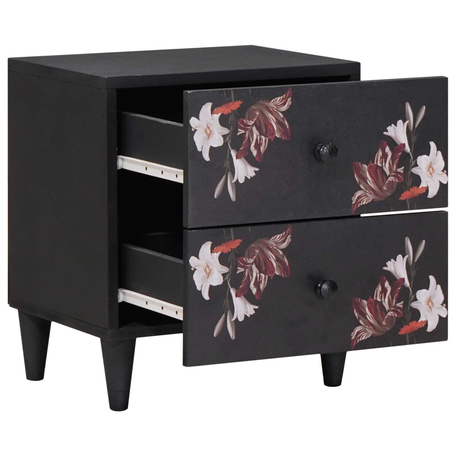 vidaXL Nachtkastje 2 pcs Bruin 40 x 33,5 x 46 cm Massief Mango Hout