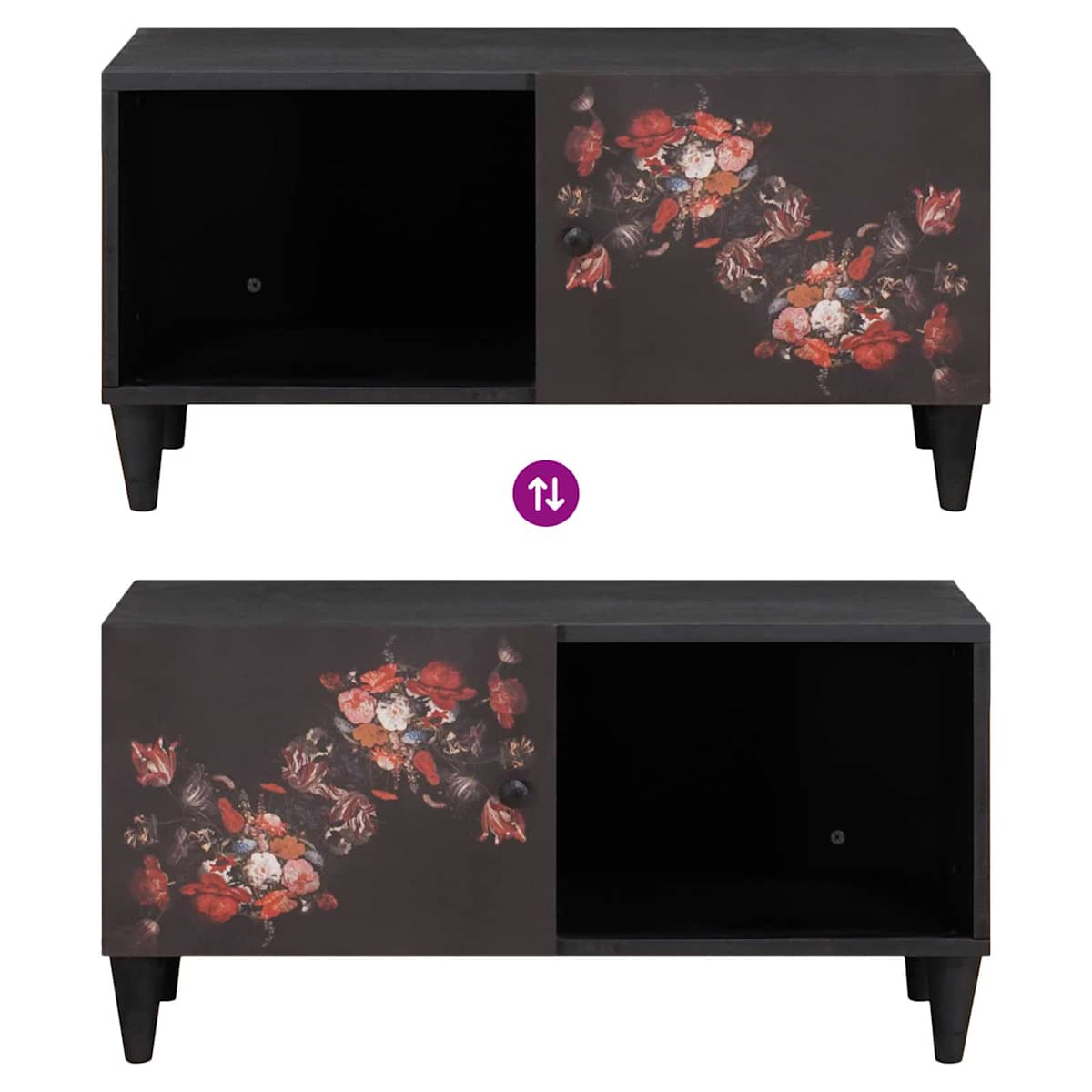 Sofabord Flerfarvet 80 x 50 x 40 cm Massivt mangotræ - Billede 10