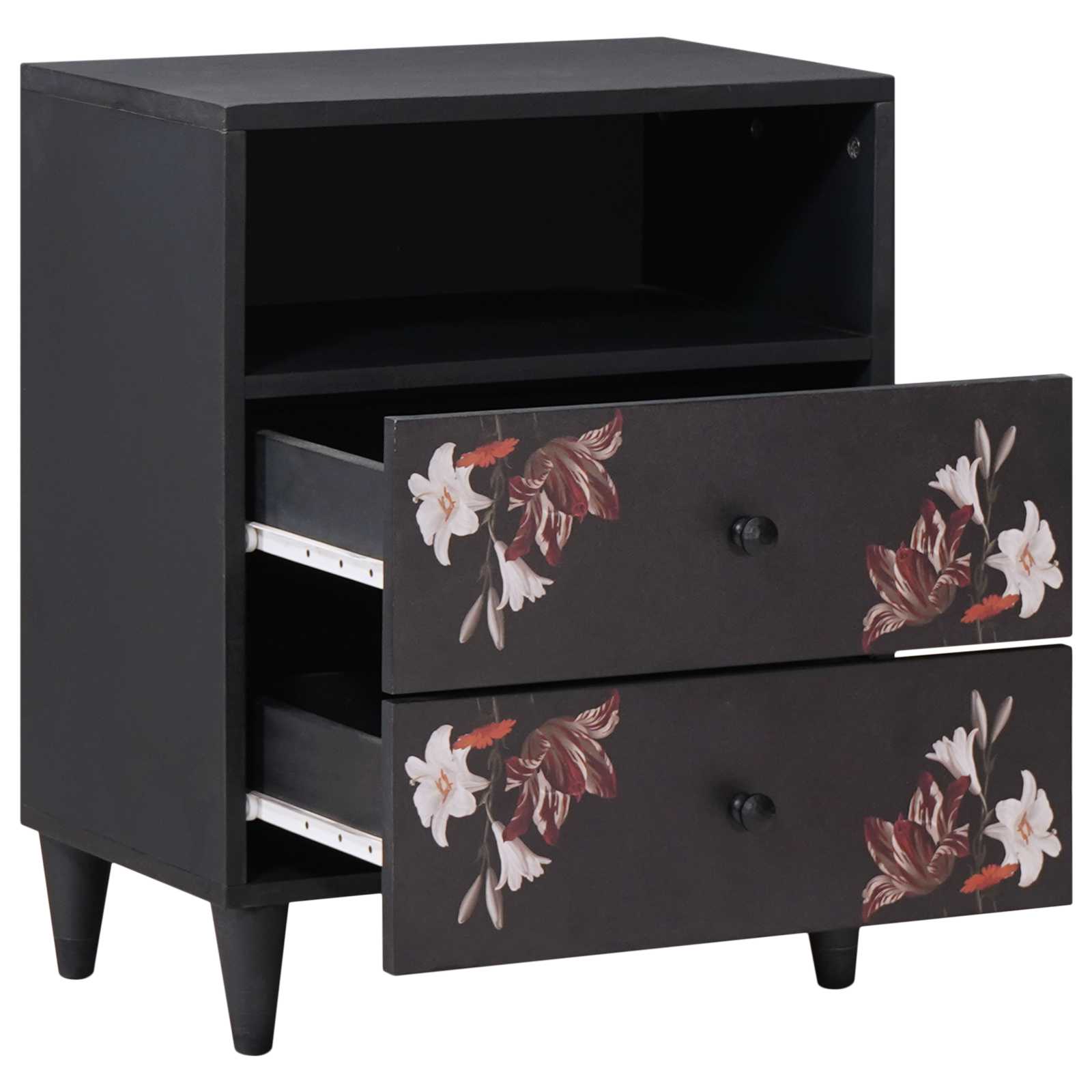 vidaXL Nachtkastje Multikleur 50 x 33 x 60 cm Massief Mango Hout