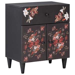 Nočna omarica večbarvno 50 x 33 x 60 cm Masiven les manga