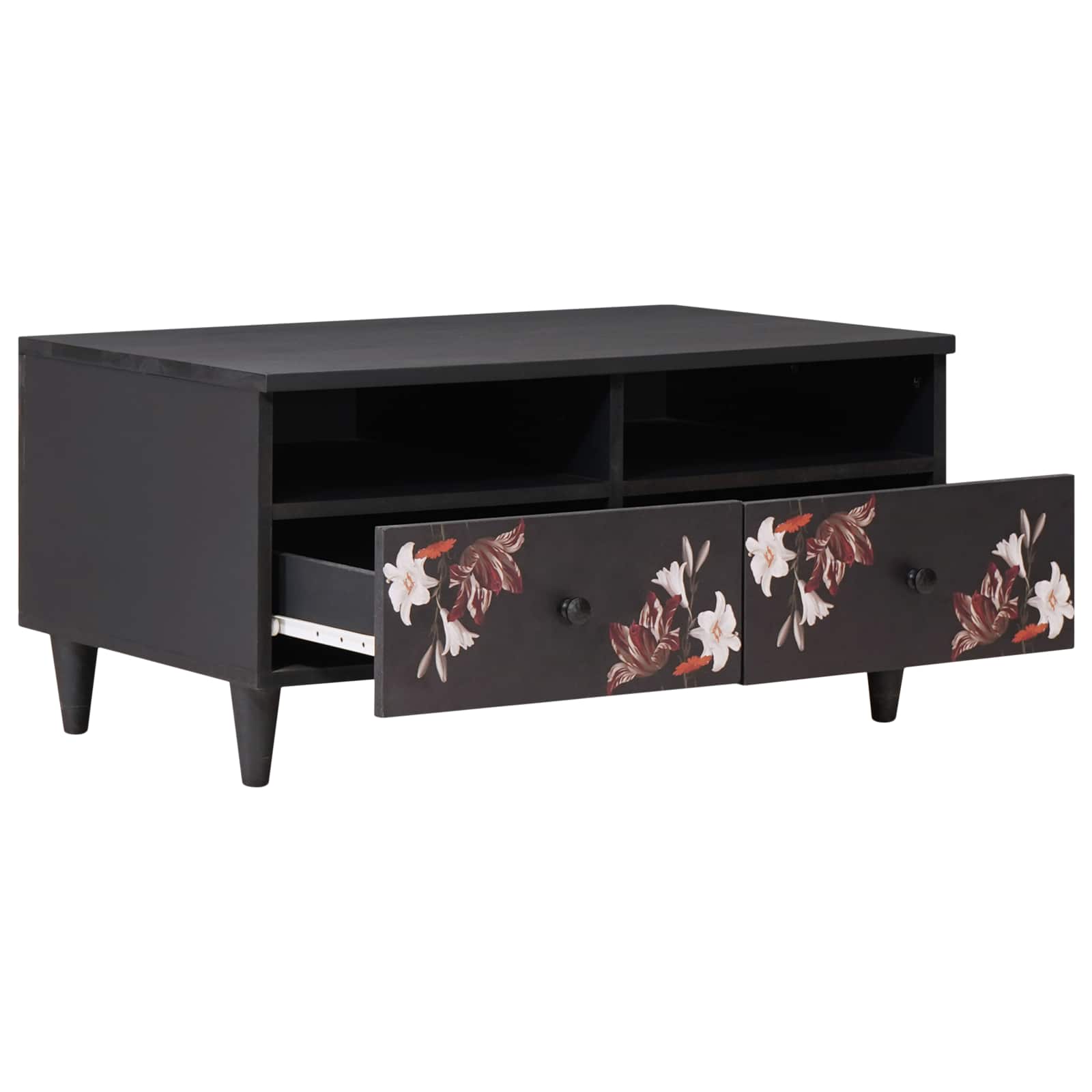 vidaXL Salontafel Multikleur 80 x 54 x 40 cm Massief Mango Hout