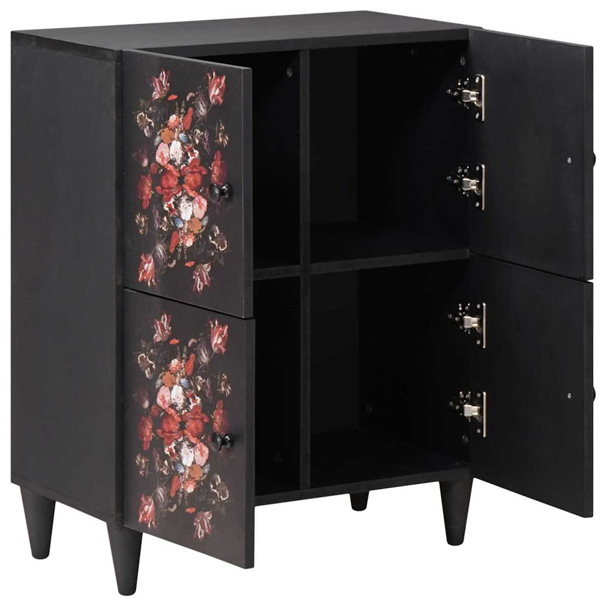 Opbevaringsskabe Flerfarvet 60 x 33,5 x 75 cm Massivt mangotræ - Billede 2