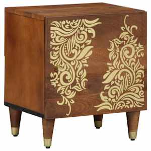 Nočna omarica z vrati Medeno rjava 40 x 33 x 46 cm