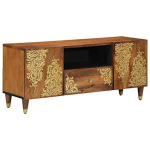 TV omarica Medeno rjava 105 x 33 x 46 cm Masiven les manga