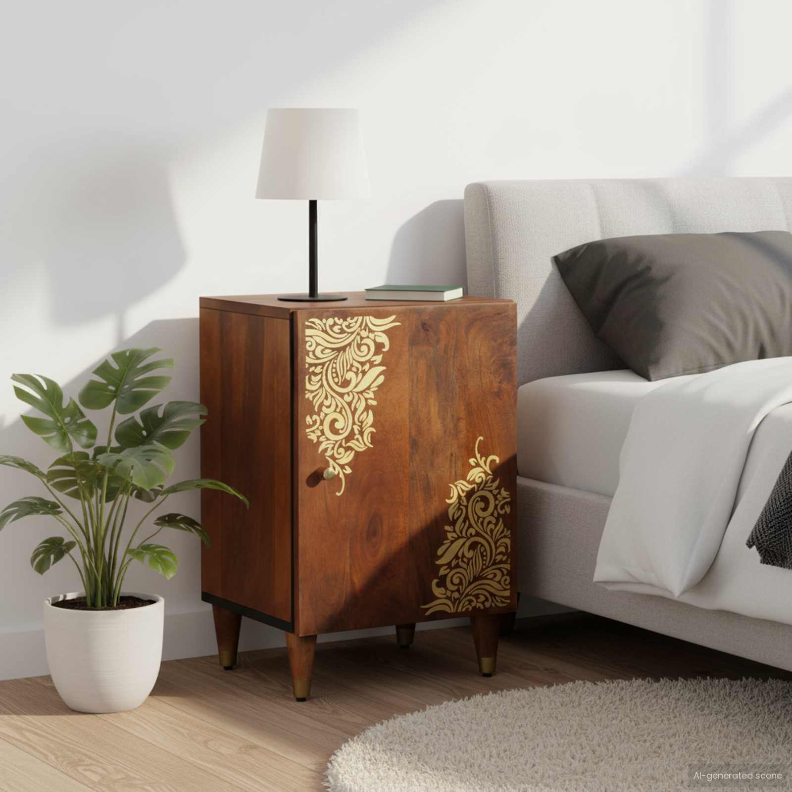 Thumbnail - vidaXL Badezimmerschrank Honigbraun 38 x 33 x 58 cm Massivholz Mango