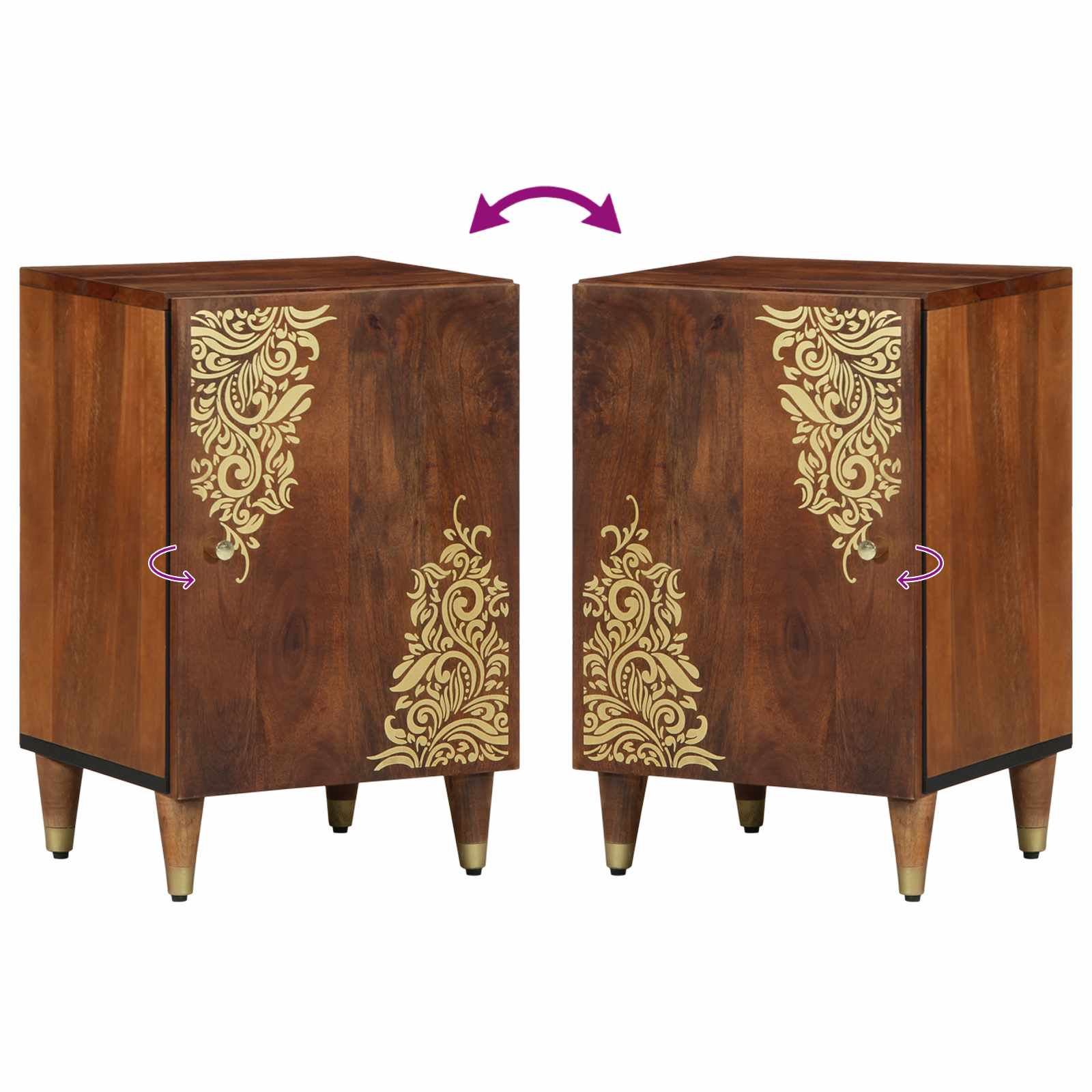 Badkamerkast Honingbruin 38 x 33 x 58 cm Massief Mango Hout image 11