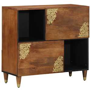 Strani šal s polico Rjava 80 x 33 x 75 cm Masiven les manga