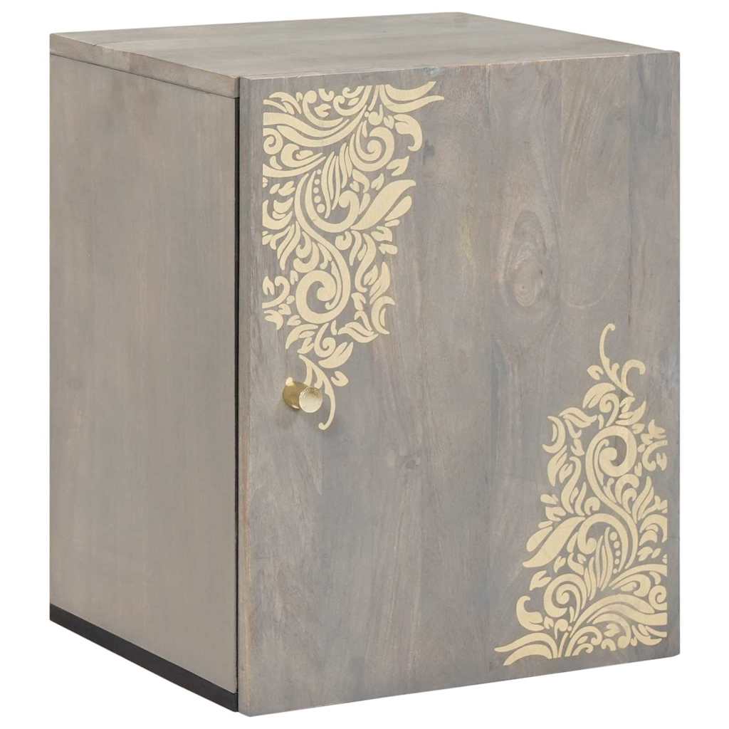vidaXL Dulap de perete pentru baie cu depozitare Gri 38 x 33 x 48 cm