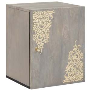 Omarica na steni z vrati Siva 38 x 33 x 48 cm Masiven les manga