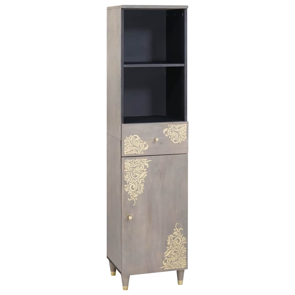 vidaXL Bufet cu sertar Gri 38 x 33.5 x 160 cm Lemn masiv de mango