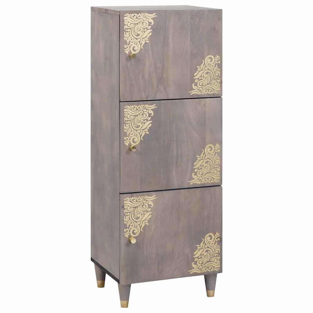 vidaXL Bufet cu raft Gri și Aur 40 x 33.5 x 110 cm Lemn masiv de mango